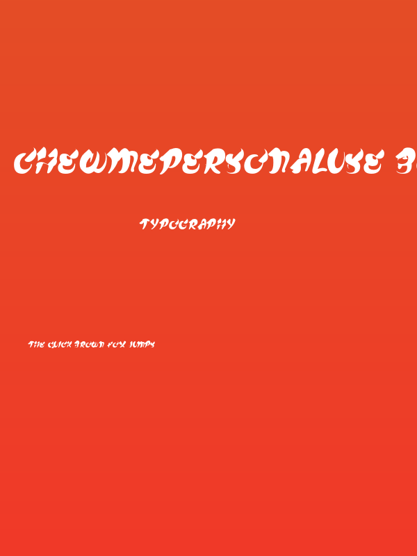 CHEWMEPERSONALUSE-BOLD Poster
