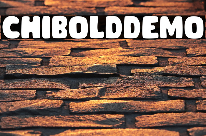 CHIBOLDdemo Font examples