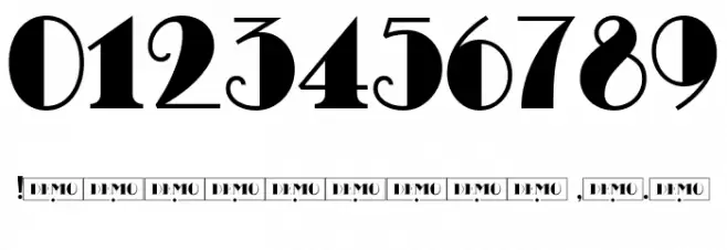 CHICAGO moonshine demo Regular Font OTHER CHARS