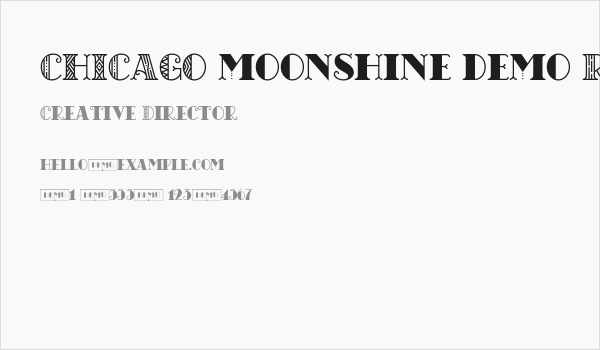CHICAGO moonshine demo Regular Business Card