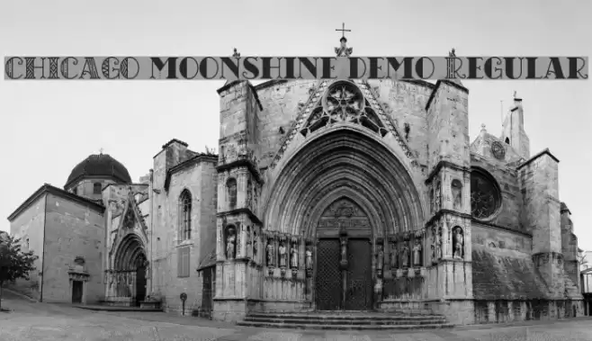CHICAGO moonshine demo Regular Font examples