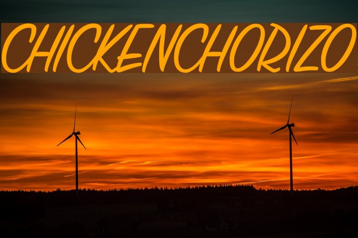 CHICKENCHORIZO Шрифта examples