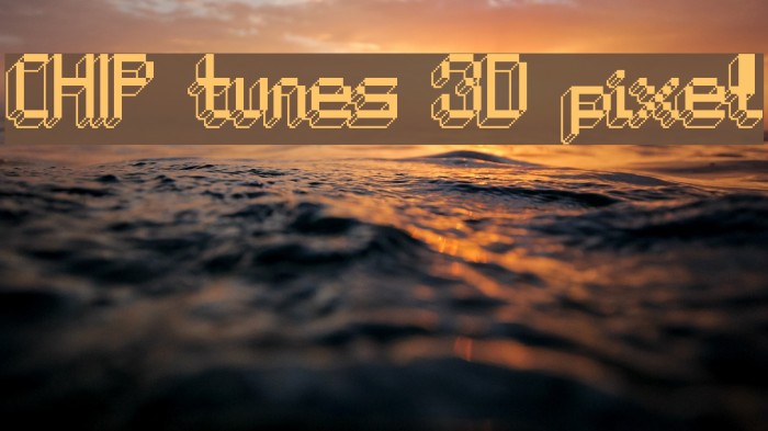 CHIP tunes 3D pixel Font examples