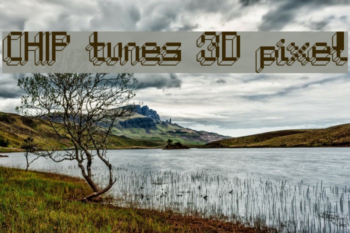 CHIP tunes 3D pixel Font examples
