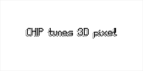 CHIP tunes 3D pixel Logo
