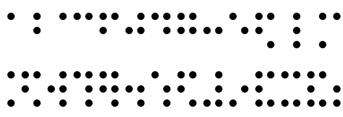 CHMC Braille Font LOWERCASE