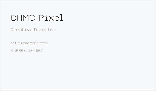 CHMC Pixel Business Card