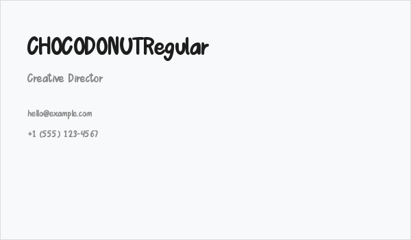 CHOCODONUTRegular Business Card