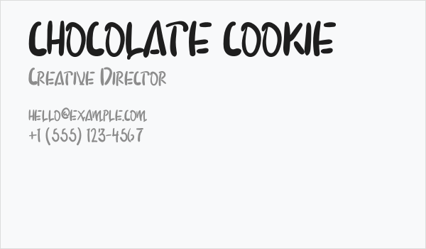 CHOCOLATE COOKIE Business Card