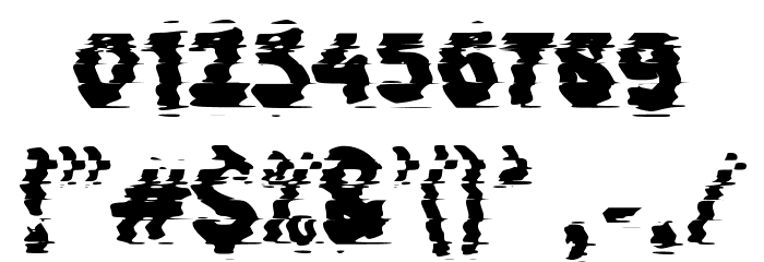 CHOLESTEROL GLITCH Font OTHER CHARS