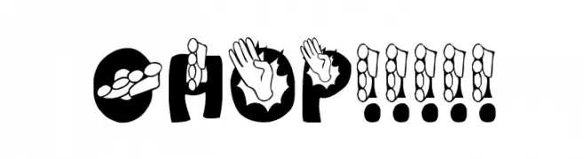 CHOP!!!!!  font caratteri gratis