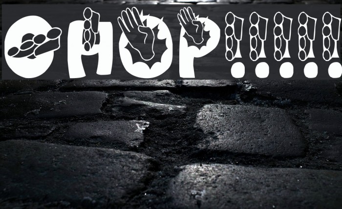 CHOP!!!!! Font examples