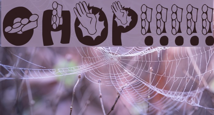 CHOP!!!!! Font examples