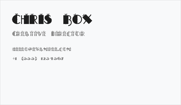 CHRIS BOX Business Card