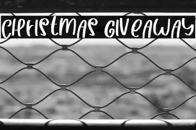 CHRISTMAS GIVEAWAY Font examples