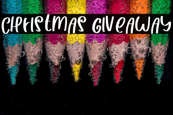 CHRISTMAS GIVEAWAY Font examples
