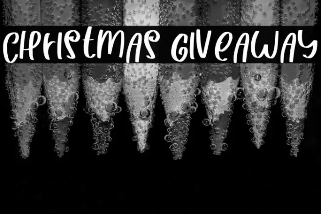 CHRISTMAS GIVEAWAY Font examples