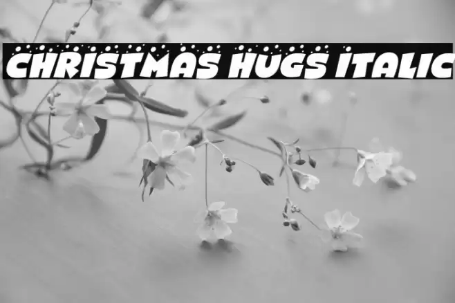 CHRISTMAS HUGS Italic Font examples