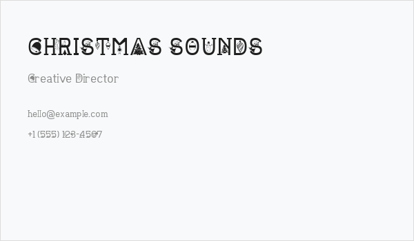 CHRISTMAS SOUNDS Business Card