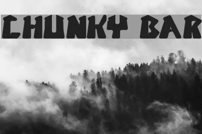 CHUNKY BAR Font examples