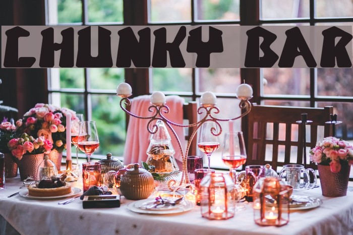 CHUNKY BAR फ़ॉन्ट examples