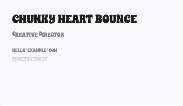 CHUNKY HEART BOUNCE Business Card