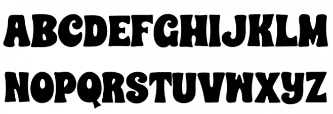 CHUNKY HEART BOUNCE Schriftart Kleinbuchstaben