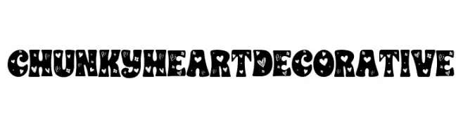 CHUNKY HEART DECORATIVE  Fuentes Gratis Descargar