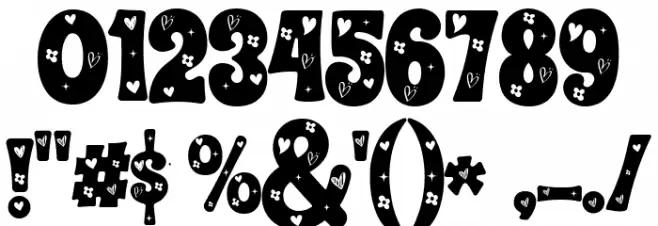 CHUNKY HEART DECORATIVE Schriftart Anderer Schreiben
