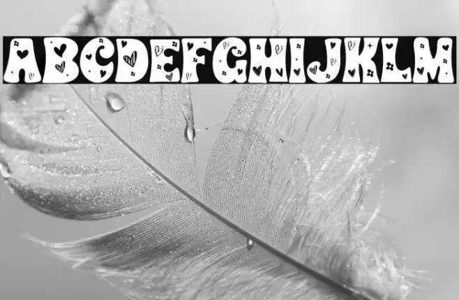 CHUNKY HEART DECORATIVE Schriftart examples