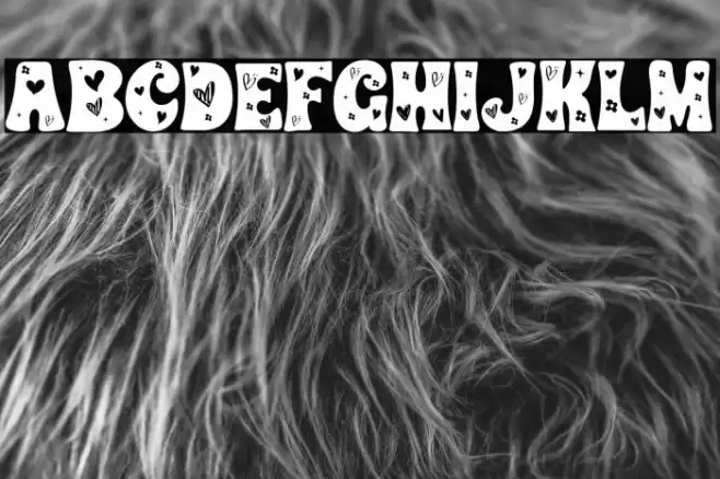 CHUNKY HEART DECORATIVE Schriftart examples