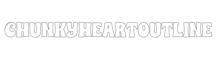 CHUNKY HEART OUTLINE  لخطوط تنزيل