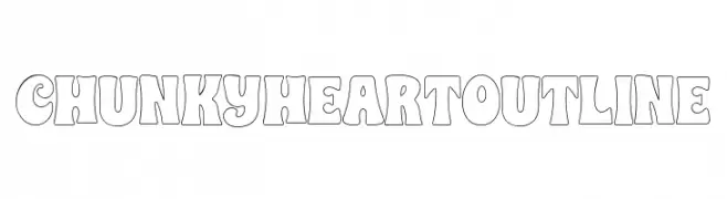 CHUNKY HEART OUTLINE  フリーフォントのダウンロード