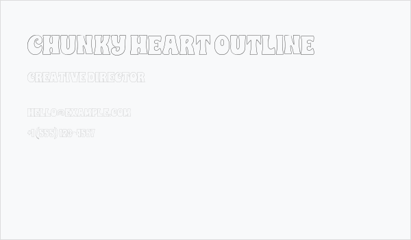 CHUNKY HEART OUTLINE Business Card