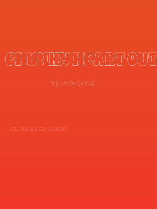 CHUNKY HEART OUTLINE Poster