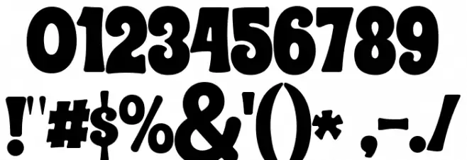 CHUNKY HEART SOLID Schriftart Anderer Schreiben