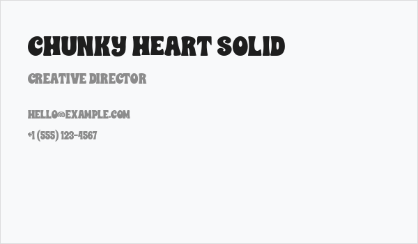 CHUNKY HEART SOLID Business Card