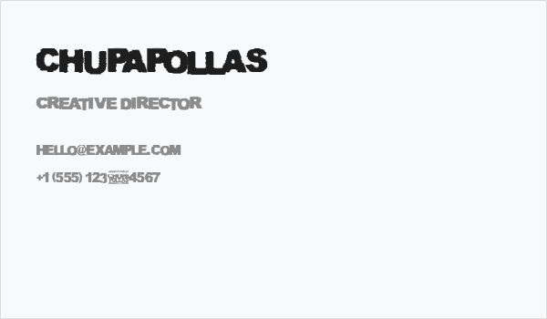 CHUPAPOLLAS Business Card
