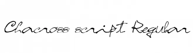 Chacross script Regular  les polices de caractères gratuit tlcharger