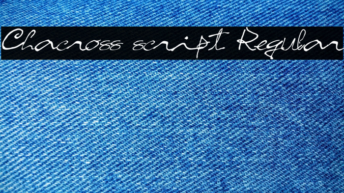 Chacross script Regular Example 2