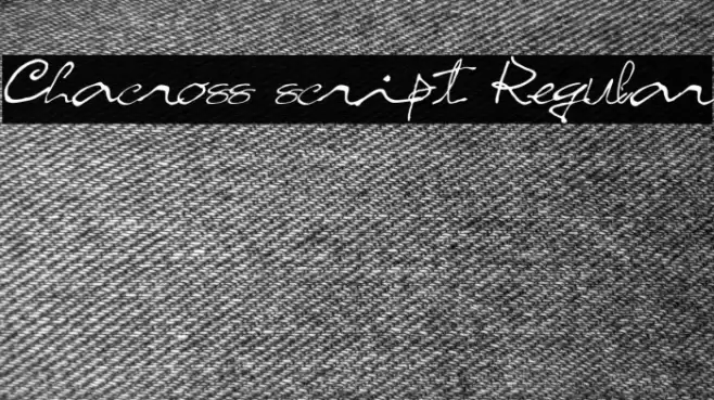 Chacross script Regular Font examples