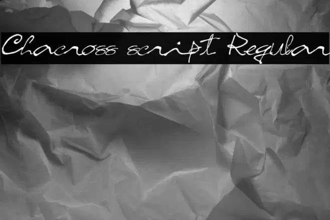 Chacross script Regular Font examples