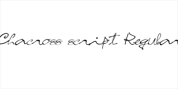 Chacross script Regular Logo