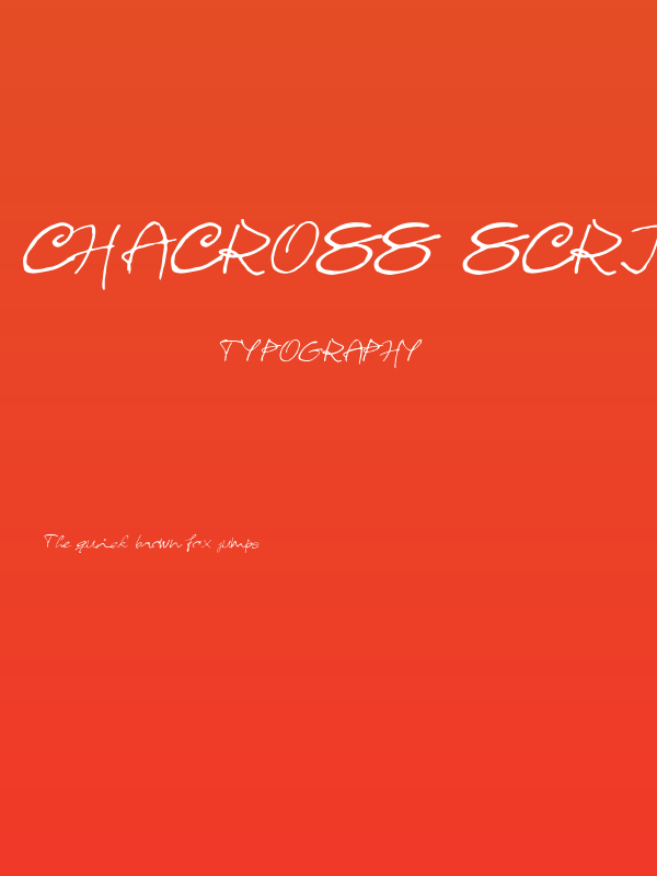 Chacross script Regular Poster