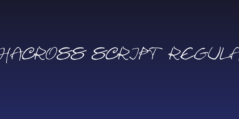 Chacross script Regular Social Header