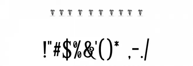 Chadlershiredemo フォント その他の文字