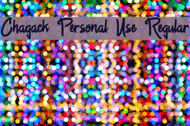 Chagack Personal Use Regular Example 1