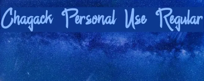 Chagack Personal Use Regular Example 2