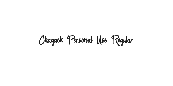 Chagack Personal Use Regular Logo