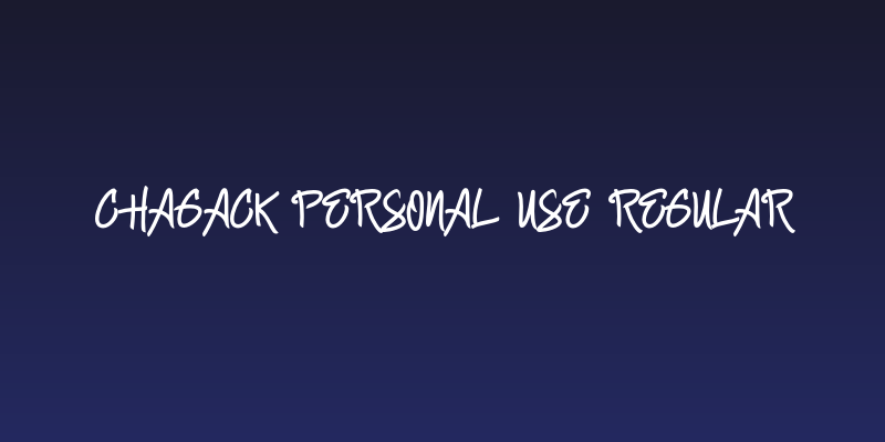 Chagack Personal Use Regular Social Header